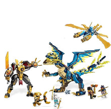 Lade das Bild in den Galerie-Viewer, Ninja Kaiserliches Mech-Duell gegen den Elementardrachen Spielzeug Set (1038 Bausteine)
