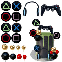 Lade das Bild in den Galerie-Viewer, 11/18/30 teiliges Kuchen Deko Topper Set im Gaming Style