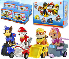 Lade das Bild in den Galerie-Viewer, Paw Patrol Geschenkbox mit 4 Welpen und Fahrzeugen Kinder Spielzeug