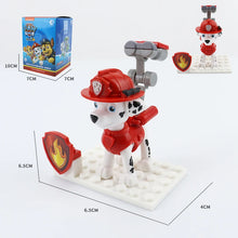 Lade das Bild in den Galerie-Viewer, 6er Set Paw Patrol Baustein Figuren mit Chase, Marshal, Rubble, Skye etc.