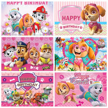 Lade das Bild in den Galerie-Viewer, Pinke Paw Patrol Skye Happy Birthday Leinwand Poster Geburtstags Deko