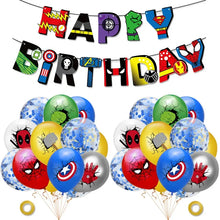 Lade das Bild in den Galerie-Viewer, Spiderman, Iron Man, Hulk u. a. Geburtstags Deko Sets für Feier Geburtstag