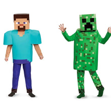 Lade das Bild in den Galerie-Viewer, Minecraft Kostüm - Creeper oder Steve für Erwachsene Karneval, Fasching