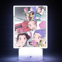 Lade das Bild in den Galerie-Viewer, Kpop Demon Hunters Nachtlichter Deko Lampe mit Zoe Rumi Mira Saja Boys Motiven
