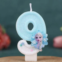 Lade das Bild in den Galerie-Viewer, Die Eiskönigin Frozen Geburtstagskerzen Kindergeburtstag mit Jahreszahl