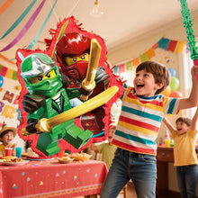 Lade das Bild in den Galerie-Viewer, Ninjago-Party Piñata-Set – große Ninjago-Piñata