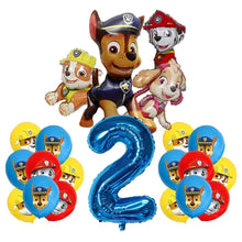 Lade das Bild in den Galerie-Viewer, Paw Patrol Geburtstags Luftballons mit Jahreszahl