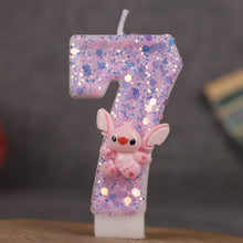 Lade das Bild in den Galerie-Viewer, Pinke Angel und Lilo & Stitch Geburtstagskerzen mit Jahreszahl