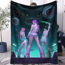 Lade das Bild in den Galerie-Viewer, Flauschige Hunterix K-Pop Demon Hunters Flanelldecken in 31 verschiedenen Motiven