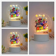 Lade das Bild in den Galerie-Viewer, Super Mario Bros 3D Nachtlicht in verschiedenen Motiven