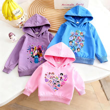 Lade das Bild in den Galerie-Viewer, Niedlicher Hunterx Kpop Demon Hunter Kapuzenhoodie Pullover für Kinder