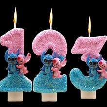 Lade das Bild in den Galerie-Viewer, Lilo und Stitch Geburtstagskerze mit Alter