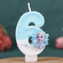 Lade das Bild in den Galerie-Viewer, Die Eiskönigin Frozen Geburtstagskerzen Kindergeburtstag mit Jahreszahl