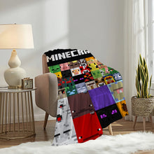Lade das Bild in den Galerie-Viewer, Flauschige Flanell Decke im Minecraft Look