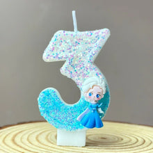 Lade das Bild in den Galerie-Viewer, Die Eiskönigin Frozen Geburtstagskerzen Kindergeburtstag mit Jahreszahl
