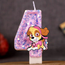 Lade das Bild in den Galerie-Viewer, Paw Patrol Geburtstagskerze mit Jahreszahl