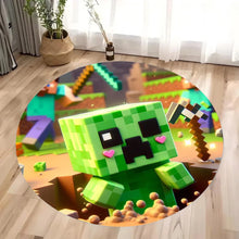 Lade das Bild in den Galerie-Viewer, Bunte runde MInecraft Teppiche für Kinderzimmer etc.