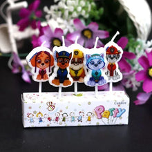 Lade das Bild in den Galerie-Viewer, Paw Patrol Kerzen für Geburtstag, Kuchen, Party - 5 Stk. Kerzen im Set