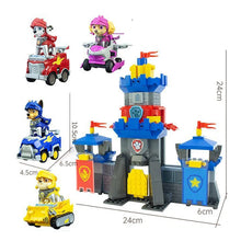 Lade das Bild in den Galerie-Viewer, Paw Patrol Rescue Knights Hauptquartier mit Figuren als Klemm-Baustein Set zum selbstbauen