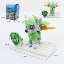 Lade das Bild in den Galerie-Viewer, 6er Set Paw Patrol Baustein Figuren mit Chase, Marshal, Rubble, Skye etc.