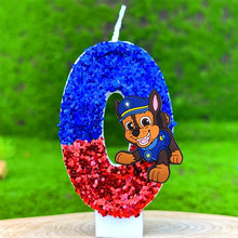 Lade das Bild in den Galerie-Viewer, Paw Patrol Geburtstagskerze mit Jahreszahl