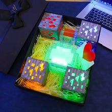 Lade das Bild in den Galerie-Viewer, Minecraft Block Lampe Nachtlicht Deko