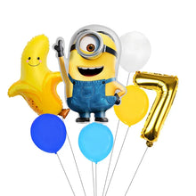 Lade das Bild in den Galerie-Viewer, Minions Ballons für den Kindergeburtstag mit Jahreszahl