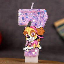 Lade das Bild in den Galerie-Viewer, Paw Patrol Geburtstagskerze mit Jahreszahl