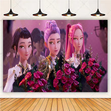 Lade das Bild in den Galerie-Viewer, HUNTR/X KPop Demon Hunters Feier Party Große Poster für Geburtstag etc.