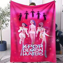 Lade das Bild in den Galerie-Viewer, Flauschige Hunterix K-Pop Demon Hunters Flanelldecken in 31 verschiedenen Motiven