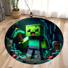 Lade das Bild in den Galerie-Viewer, Bunte runde MInecraft Teppiche für Kinderzimmer etc.
