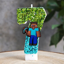 Lade das Bild in den Galerie-Viewer, Minecraft Geburtstag Kerze mit Jahreszahl