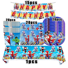 Lade das Bild in den Galerie-Viewer, Buntes Spiderman und Freunde Geburtstags Deko Kindergeburtstag, Feier