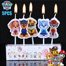 Lade das Bild in den Galerie-Viewer, Paw Patrol Kerzen für Geburtstag, Kuchen, Party - 5 Stk. Kerzen im Set