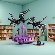 Lade das Bild in den Galerie-Viewer, Der Enderdrache und das Endschiff Minecraft Spielzeug