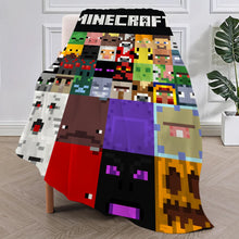 Lade das Bild in den Galerie-Viewer, Flauschige Flanell Decke im Minecraft Look