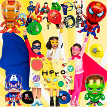 Lade das Bild in den Galerie-Viewer, Superhelden Geburtstags-Deko-Set mit 115 Teilen mit Hulk, Iron Man, Cap. America Motiven