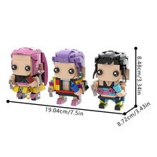 Lade das Bild in den Galerie-Viewer, Huntrx K-Pop Demon Hunters Figuren aus Klemm-Bausteinen zum selbstbauen