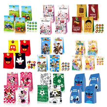 Lade das Bild in den Galerie-Viewer, 12 Papier Geschenktüten in vielen Motiven (Toy Story, Fussball, Stitch etc.)