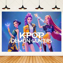 Lade das Bild in den Galerie-Viewer, HUNTR/X KPop Demon Hunters Feier Party Große Poster für Geburtstag etc.