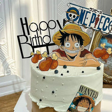 Lade das Bild in den Galerie-Viewer, One Piece Luffy Kuchen Topper Torten Deko 7teilig
