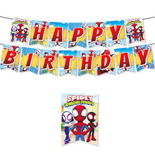 Lade das Bild in den Galerie-Viewer, Buntes Spiderman und Freunde Geburtstags Deko Kindergeburtstag, Feier