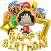 Lade das Bild in den Galerie-Viewer, One Piece Luffy Geburtstags Deko Teller, Becher, Ballons uvm.