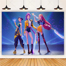 Lade das Bild in den Galerie-Viewer, HUNTR/X KPop Demon Hunters Feier Party Große Poster für Geburtstag etc.