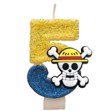 Lade das Bild in den Galerie-Viewer, One Piece Geburtstagskerze mit Jahreszahl Luffy