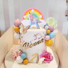 Lade das Bild in den Galerie-Viewer, 47teiliges Einhorn Kuchen Torten Deko Set für Kinder-Geburtstag, Feier etc.