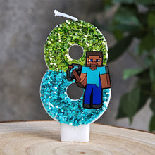 Lade das Bild in den Galerie-Viewer, Minecraft Geburtstag Kerze mit Jahreszahl