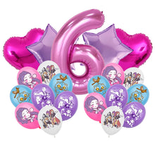 Lade das Bild in den Galerie-Viewer, 21 Stk. Kpop Demon Hunters Geburtstags Ballons mit Jahreszahl für Feier, Party etc.