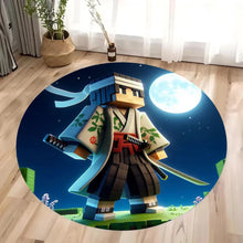 Lade das Bild in den Galerie-Viewer, Bunte runde MInecraft Teppiche für Kinderzimmer etc.