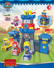 Lade das Bild in den Galerie-Viewer, Paw Patrol Rescue Knights Hauptquartier mit Figuren als Klemm-Baustein Set zum selbstbauen